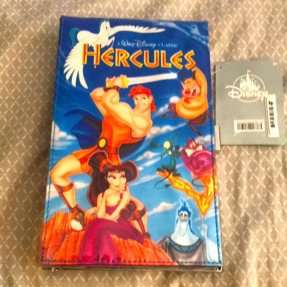 New with tags Disney VHS 90s Hercules Movie Clutch Purse Bag